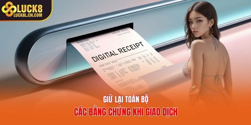 Giữ lại toàn bộ các bằng chứng khi giao dịch